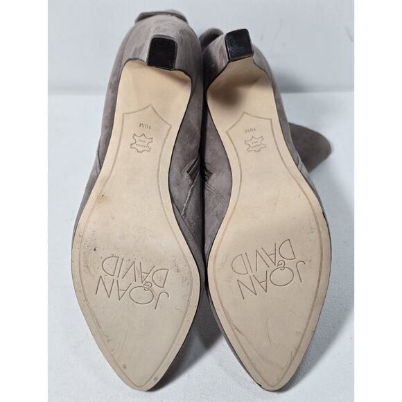 Joan and David Dabernisa Suede Leather Booties Back Bow Taupe Size 10 M - Picture 8 of 10